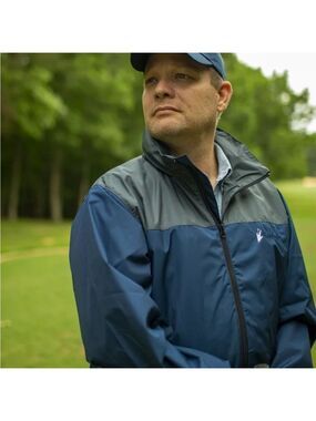 Frogg Toggs River Toadz Men’s XXL Blue Grey Hooded Full Zip Shell Jacket